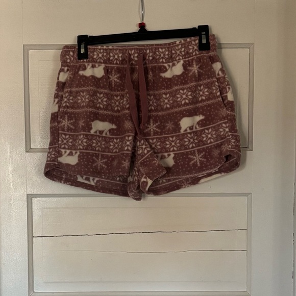 Pink Rose Woman's Pajama Set - Mauve and White - Picture 5 of 7